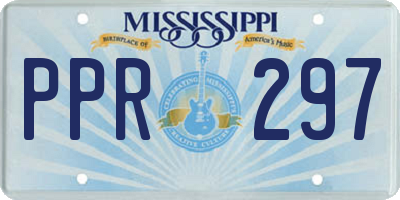 MS license plate PPR297