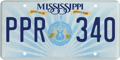 MS license plate PPR340