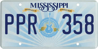 MS license plate PPR358