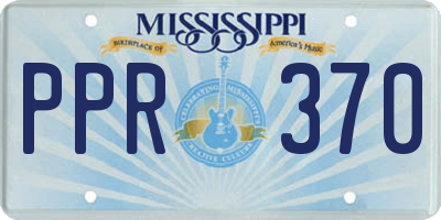 MS license plate PPR370