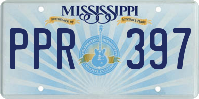 MS license plate PPR397
