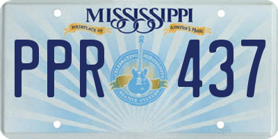 MS license plate PPR437