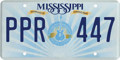 MS license plate PPR447