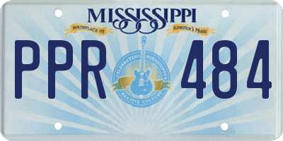 MS license plate PPR484
