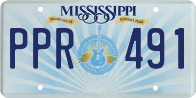 MS license plate PPR491