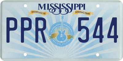 MS license plate PPR544
