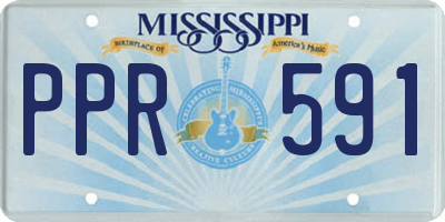 MS license plate PPR591