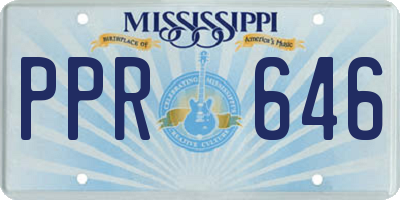 MS license plate PPR646