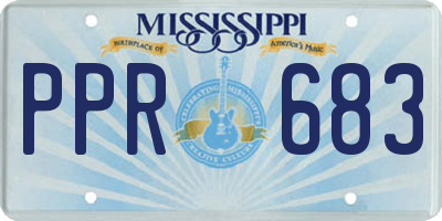 MS license plate PPR683
