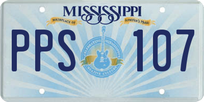 MS license plate PPS107