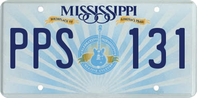 MS license plate PPS131