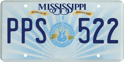 MS license plate PPS522