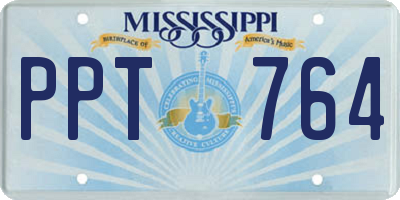 MS license plate PPT764