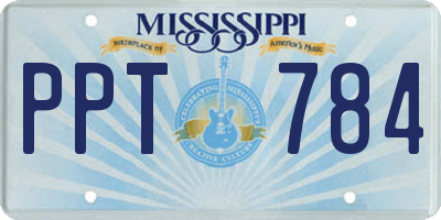 MS license plate PPT784