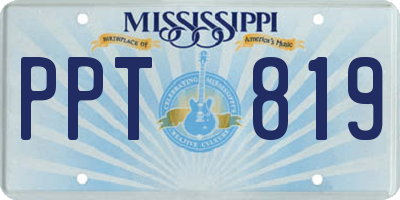 MS license plate PPT819
