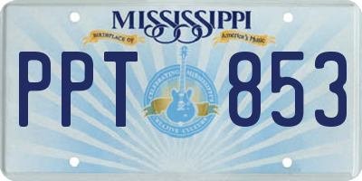 MS license plate PPT853