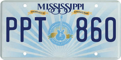 MS license plate PPT860