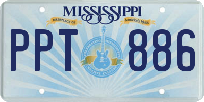 MS license plate PPT886