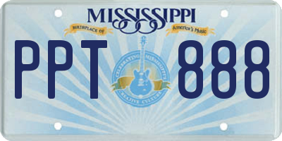 MS license plate PPT888