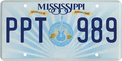 MS license plate PPT989