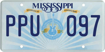 MS license plate PPU097