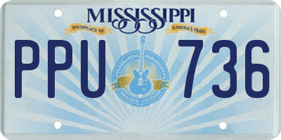 MS license plate PPU736