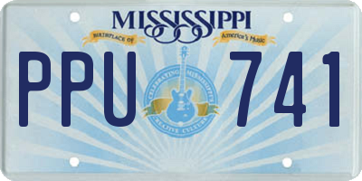 MS license plate PPU741