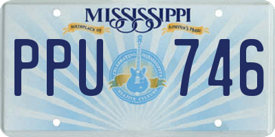 MS license plate PPU746