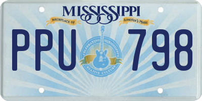 MS license plate PPU798