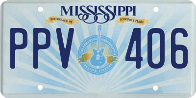 MS license plate PPV406