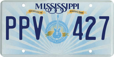 MS license plate PPV427