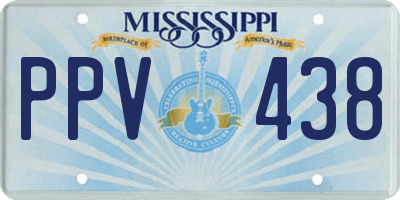 MS license plate PPV438