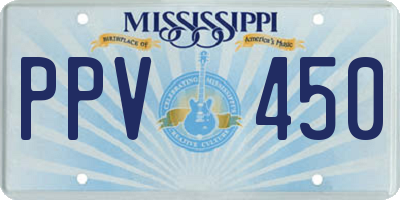 MS license plate PPV450