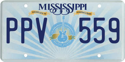 MS license plate PPV559