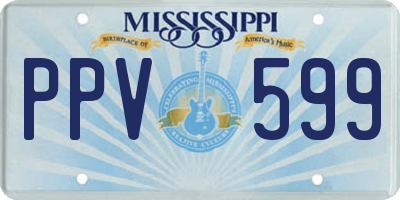 MS license plate PPV599