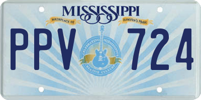 MS license plate PPV724