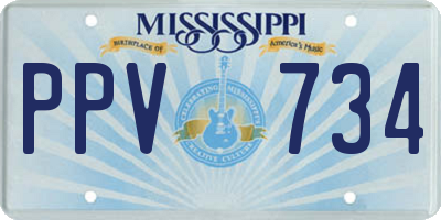 MS license plate PPV734