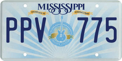 MS license plate PPV775
