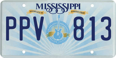 MS license plate PPV813
