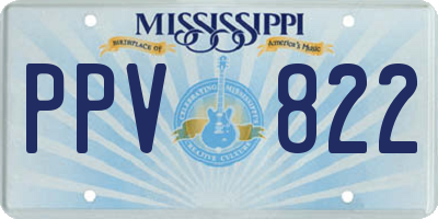 MS license plate PPV822