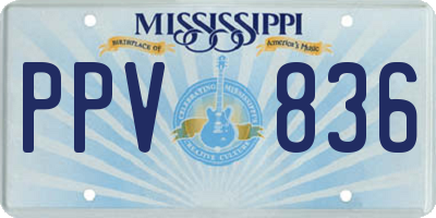 MS license plate PPV836