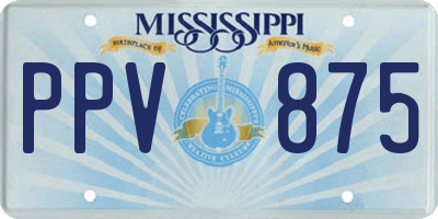 MS license plate PPV875