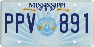 MS license plate PPV891