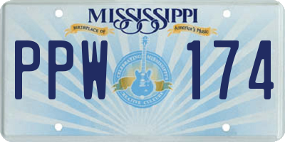 MS license plate PPW174