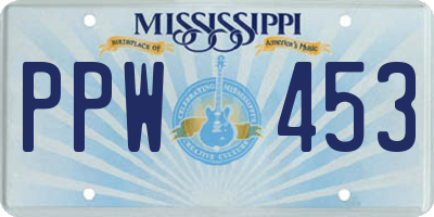 MS license plate PPW453