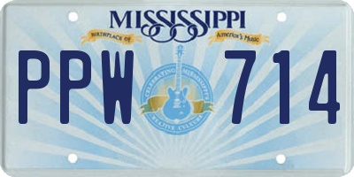 MS license plate PPW714