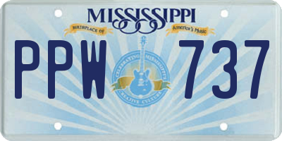 MS license plate PPW737