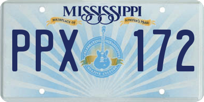 MS license plate PPX172