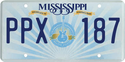 MS license plate PPX187