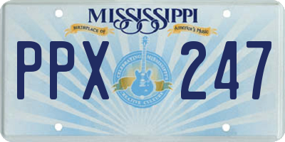 MS license plate PPX247